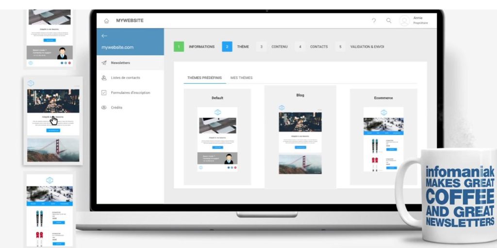 Newsletter Infomaniak - L'outil de l'hébergeur Suisse