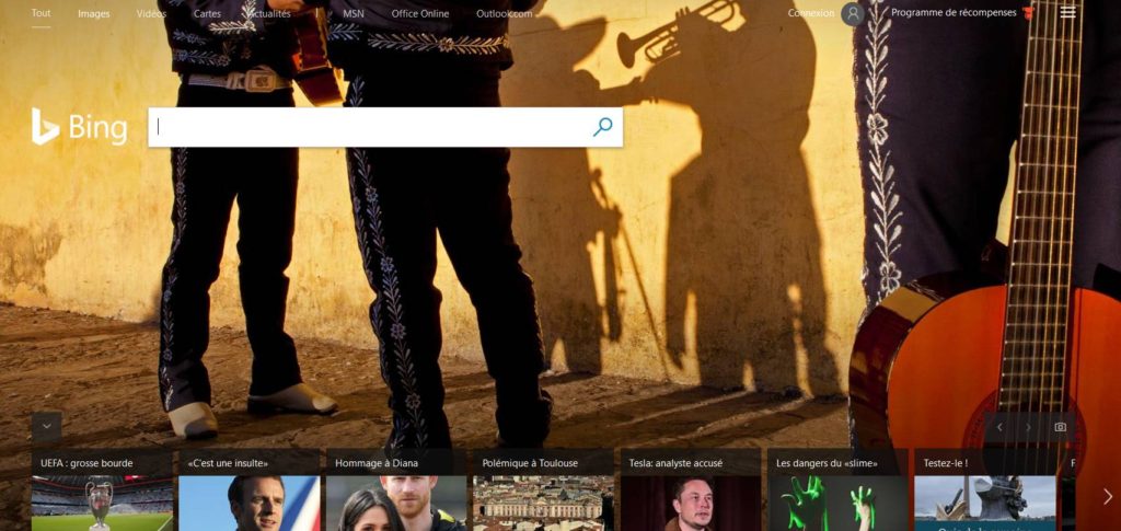 Bing le moteur de recherche de Microsoft