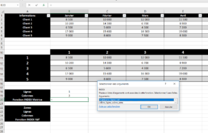 Utiliser la fonction INDEX avec la matrice