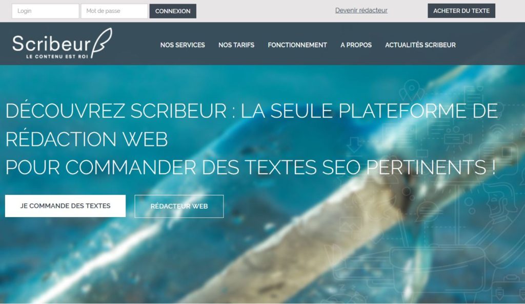 Scribeur - Plateforme de rédaction web orientée SEO