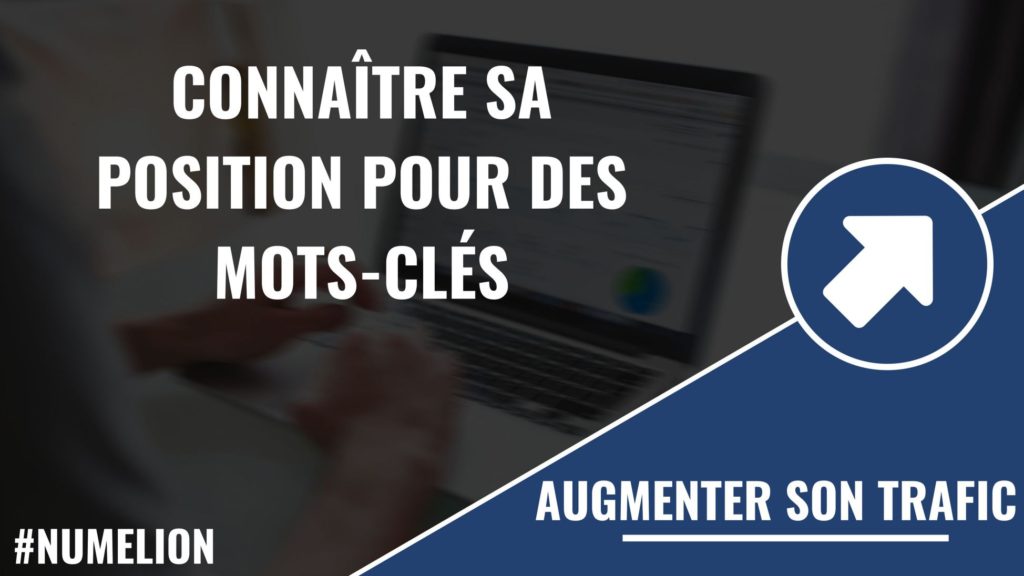 Connaître sa position pour des mots-clés - Les outils