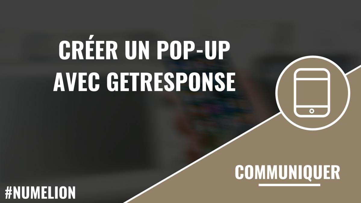 Créer un pop-up avec GetResponse