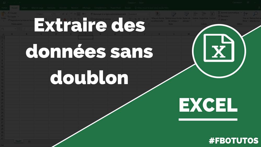 Extraire des données sans doublon dans Excel