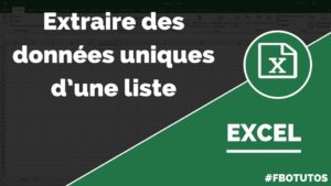 Extraire des données uniques d'une liste Excel