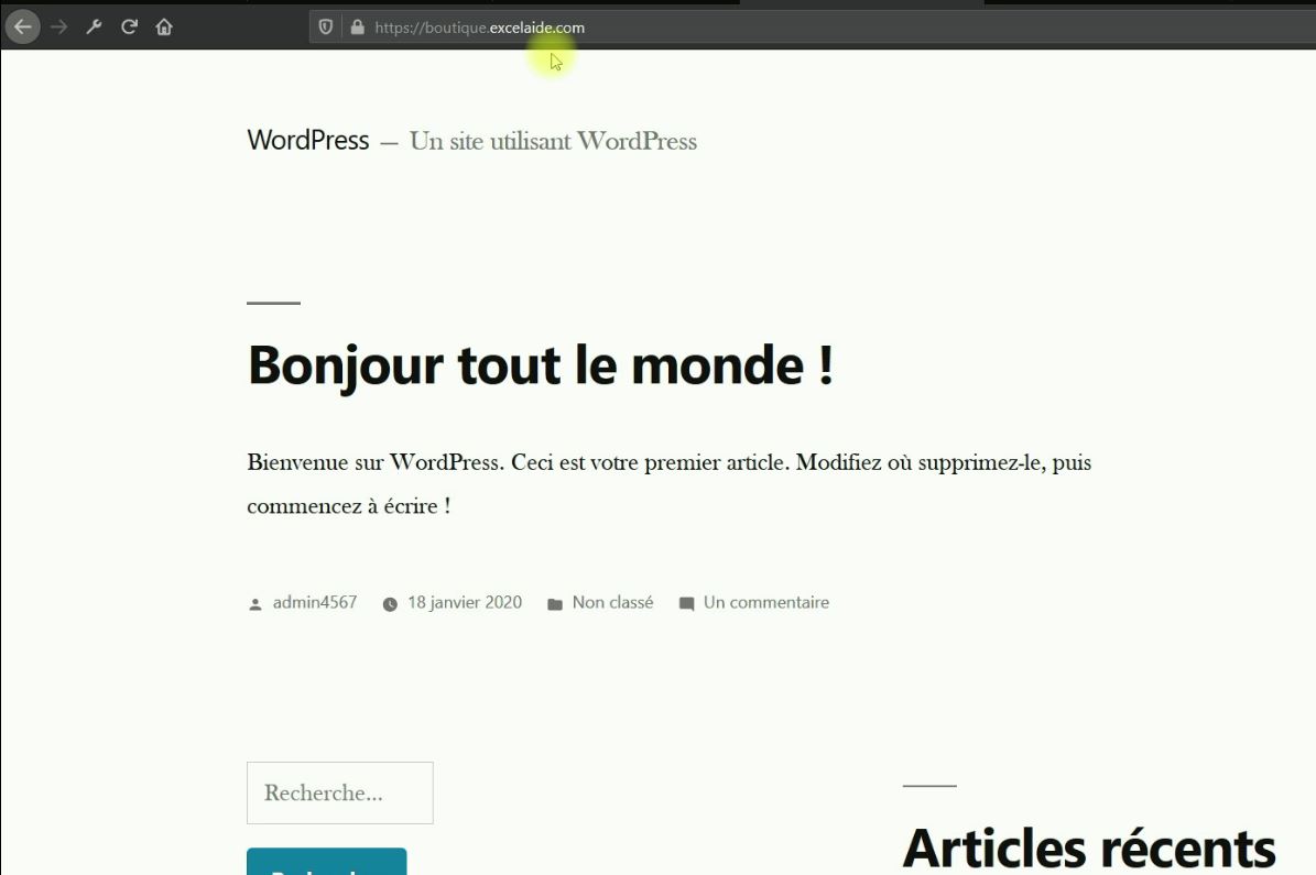 WordPress sur un sous-domaine OVH