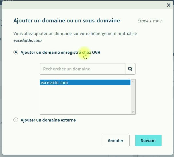 Ajouter un nom de domaine chez OVH