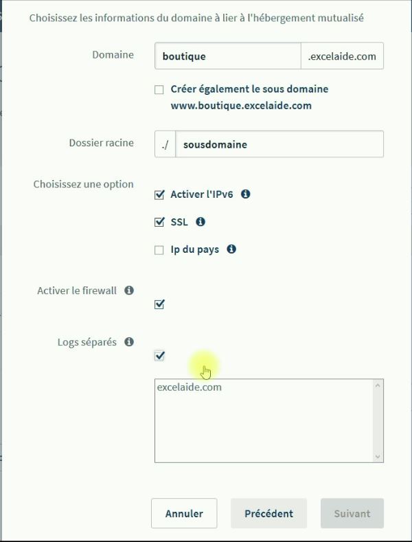 Les options du multisite OVH Les options du multisite OVH