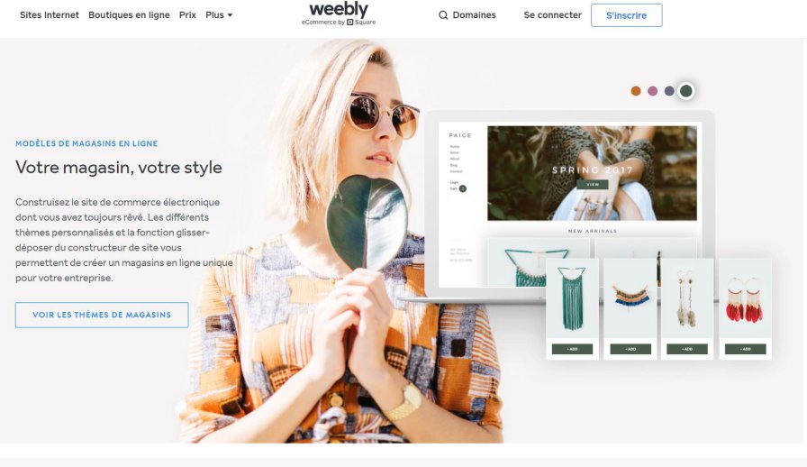 Créer une boutique en ligne avec Weebly