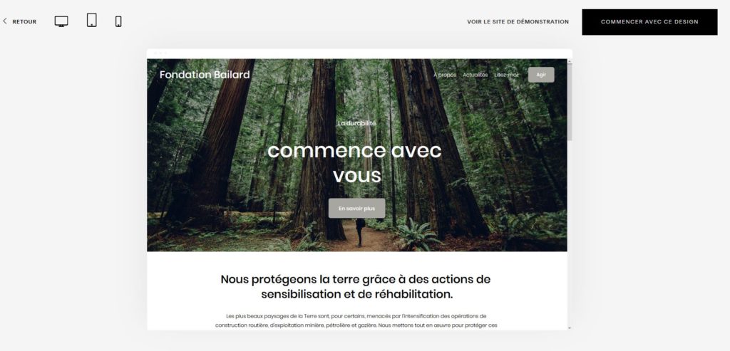 Créer un site avec l'application SquareSpace