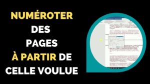 Comment numéroter les pages Word à partir de la 3 ou celle voulue ?