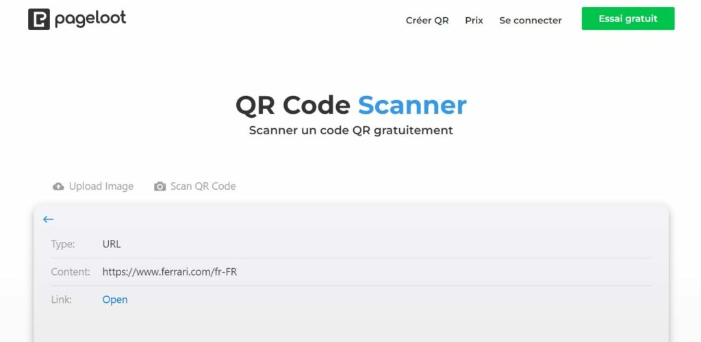 Tester un QR Code (scanner)