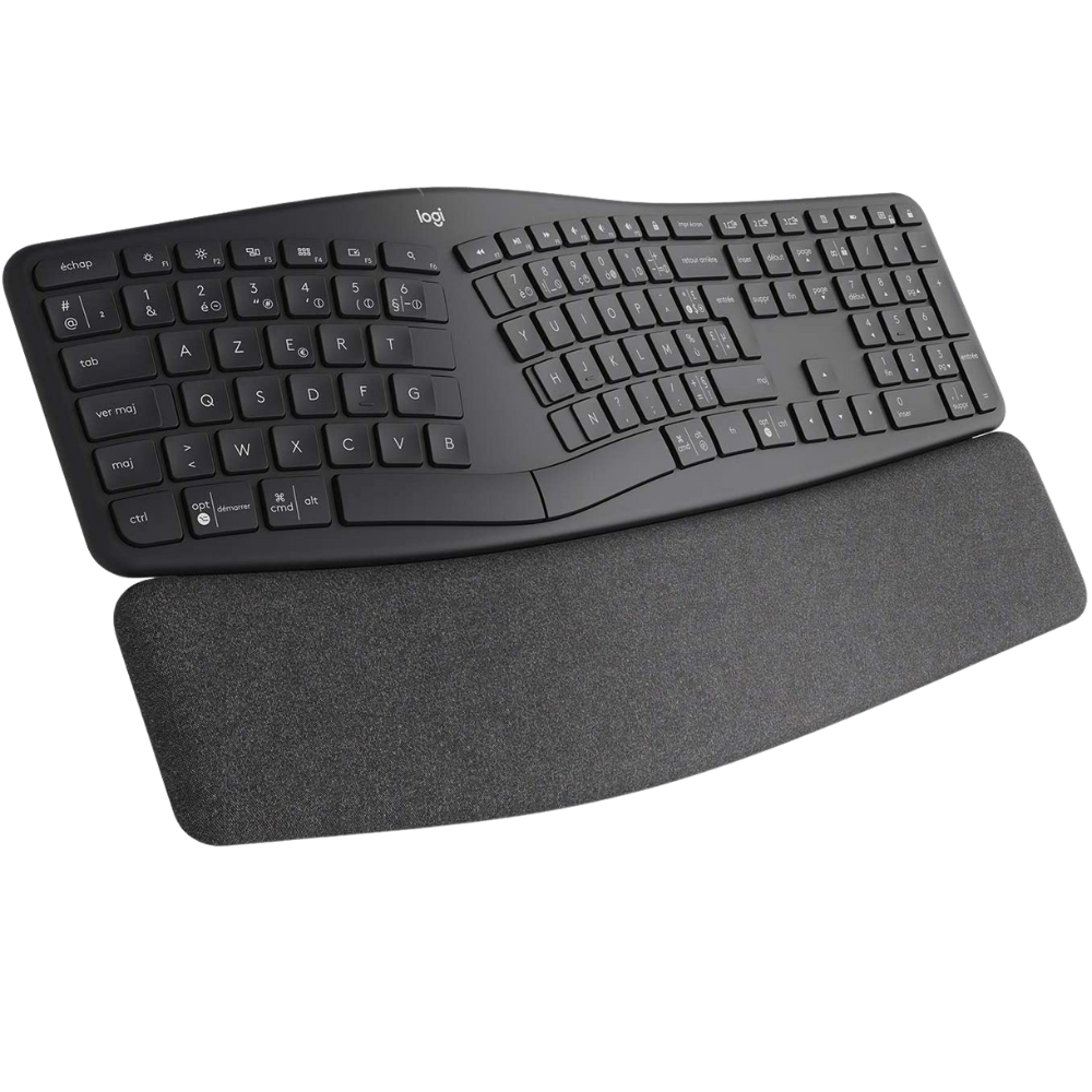 Clavier ergonomique avec repose poignet pour protéger des tendinites du poignet