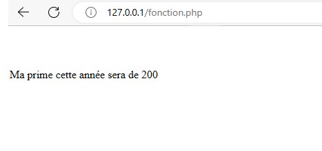 Résultat de la fonction PHP