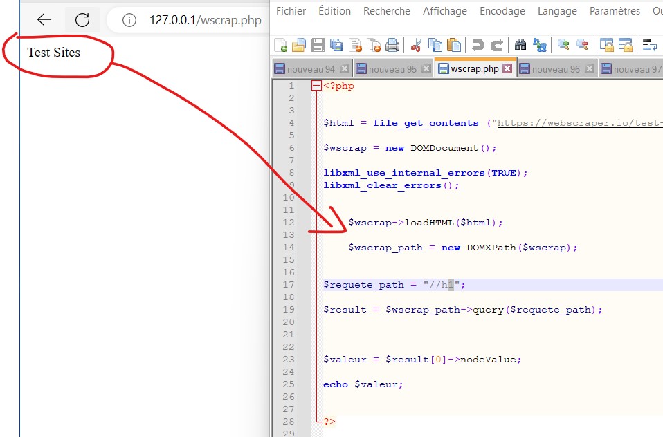 Extraire des données avec du webscraping en PHP