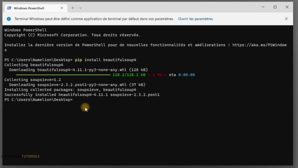 Installer une librairie en Python