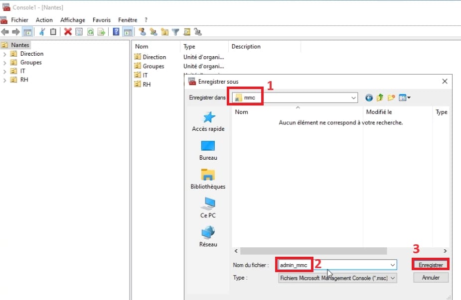 Enregistrer une console MMC