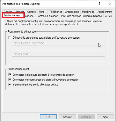 Environnement Active Directory