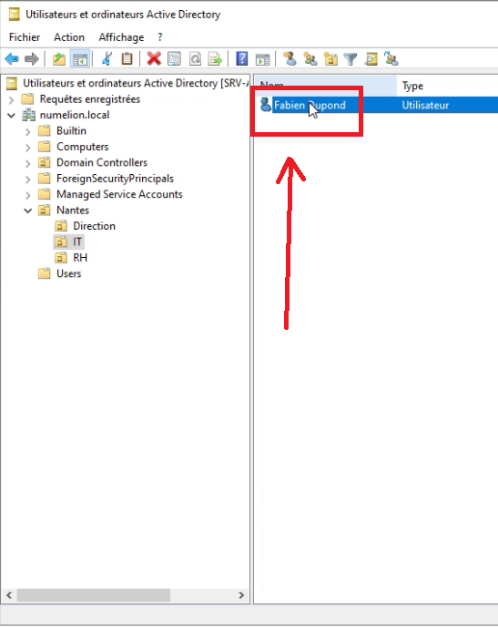 Modifier Utilisateur Active Directory