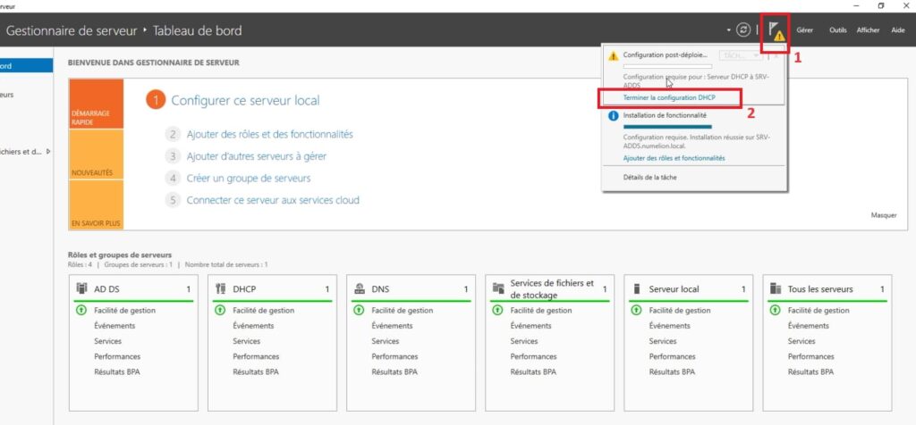 Configurer un serveur DHCP Windows Server