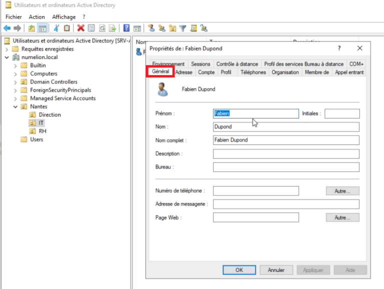Créer un Utilisateur dans Active Directory [TUTORIEL]